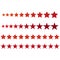 red stars line rating for decoration design. Star icon. Vector illustration.