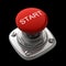 Red START button Isolated