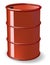 Red steel barrel