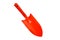 red steel shovel