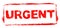 Red stencil frame: Urgent banner