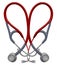 Red Stethoscope Heart