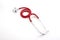 Red Stethoscope on withe background