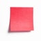 Red sticky note with copy space isolated on white background