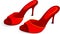 Red stiletto shoes