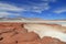 Red Stone in Atacama desert , Chile