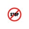 Red stop attention road sign. Stop sign icon vector eps10.