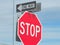 Red stop highway sign