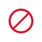 Red stop sign icon isolate on white background vector illustration.Dont do it