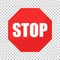 Red stop sign vector icon. Danger symbol vector illustration