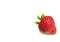 Red strawberries on a white background. Naturalistic drawing for design, packaging