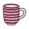 Red striped coffee cup ceramic icon