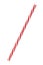 Red Striped Drinking Straw with Clipping Path Isolated