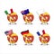 Red stripes beach ball cartoon character bring the flags of various countries