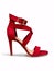 Red sued high heel shoe