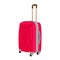 Red suitcase on wheels. a suitcase with a handle. the icon with a suitcase. Briefcase, bag, valise,