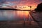 Red Summer Sunrise over Malabar Ocean Rock Pool Long Bay Austral
