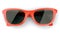 Red sunglasses isolated on white