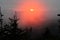 Red sunset from Clingman\'s Dome in the Great Smoky Mountains.