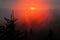 Red sunset from Clingman\'s Dome in the Great Smoky Mountains.