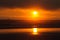 Red sunset at Kalaloch beach