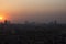 Red sunset over Cairo