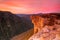 Red sunset over Kanangra Walls