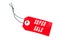 Red Super Sale label tag