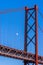 Red Suspension Bridge in Lisbon, Portugal