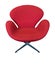 Red swan chair isolated