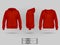 Red sweatshirt hoodie template