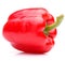 Red sweet bell pepper isolated on white background cutout