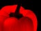 Red sweet pepper, bellpepper closeup detail