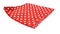 Red tablecloth with white stars