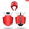 Red Taekwondo equipment set