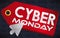 Red Tag like Web Button and Pointer for Cyber Monday, Vector Illustration