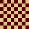 Red and tan checkered chess board background. Polished marbled stone textured squares. Seamless.