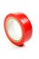 Red tape roll for electrician tools tool adhesive insulation insulating plastic electrical sticky isolated white rubber repair fix