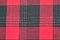 Red tartan fabric