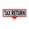 Red tax return sign,label. tax time speech bubble. tax time tag sign,banner