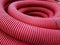 Red telecommunication corrugated cable casing pipe