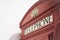 Red telephone booth in London