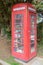 Red telephone box as a mobile library
