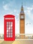 The red telephone box and the big bang in London