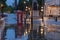 The red telephone box , famous icon of London, on Waterloo place