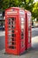 Red telephone box in London Great Britain