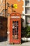 Red telephone box in London Great Britain