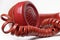 Red telephone receiver