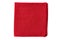 Red textile napkin on white