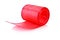 Red textile roll isolated